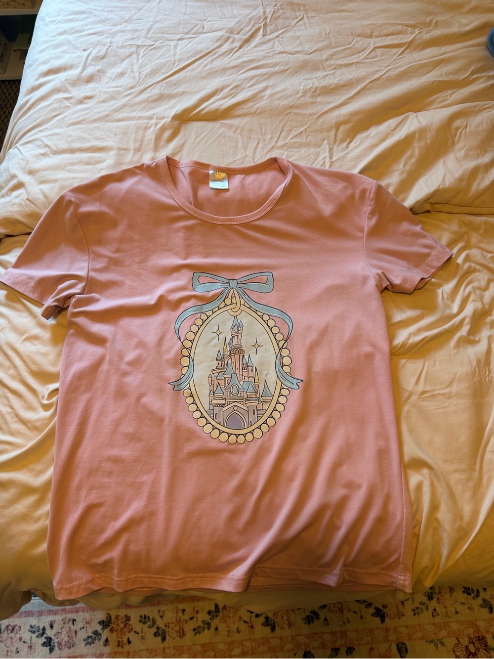 Women Pink Castle Graphic Tee